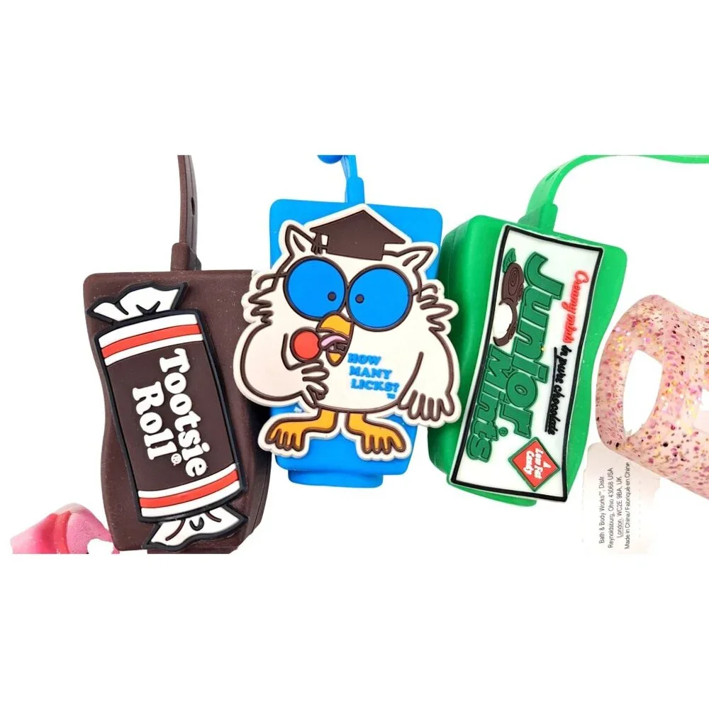 Bath & Body Works & Candy Theme Hand Sanitizer Holders Lot Of 10 Tootsie Glitter
